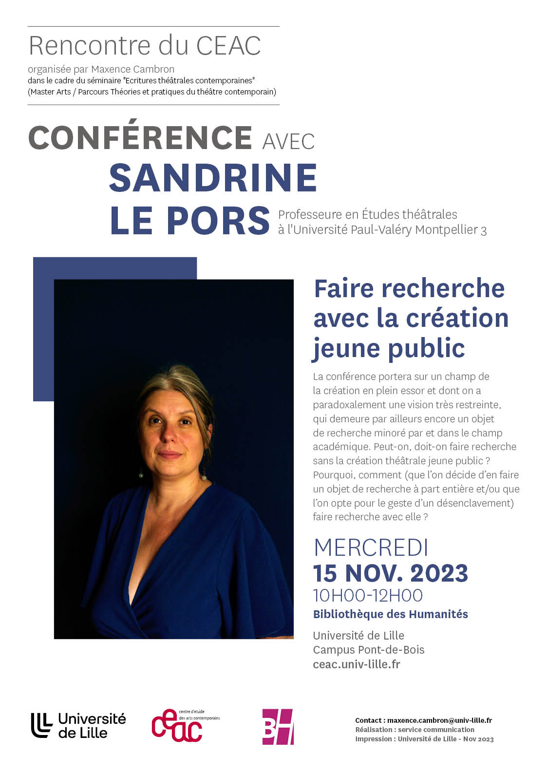 Rencontre-conférence avec Sandrine Le Pors