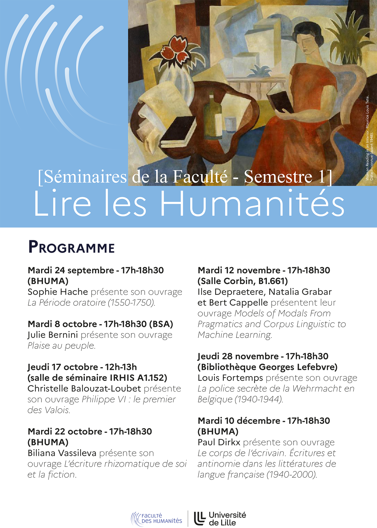 Le séminaire de la Faculté des Humanités (2024-2025)