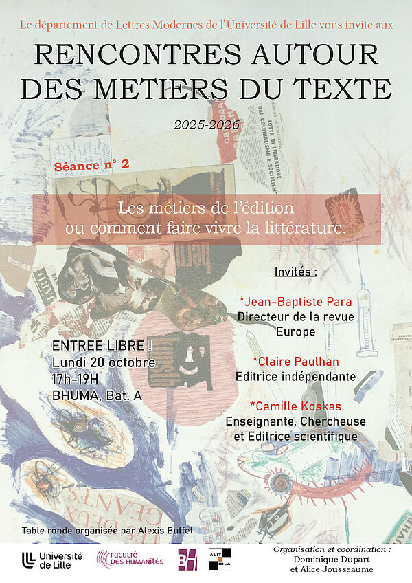 Métiers du texte et de l'édition 2025