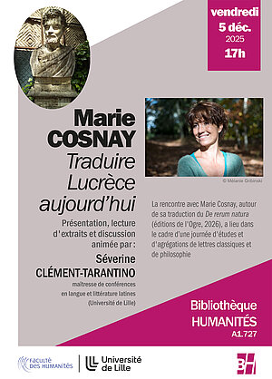 Marie Cosnay, traduite Lucrèce aujourd'hui